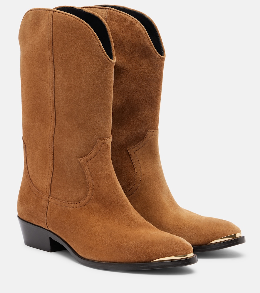 Isabel Marant Westernstiefel Elbana 35 aus Veloursleder, Damen, EU 35 Braun
