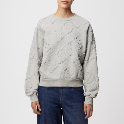 DRYKORN ASTERA-P11 Oversized Sweatshirt in reiner Baumwolle grau S
