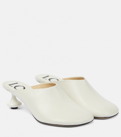 Loewe Mules Toy aus Leder, Damen, EU 35 Weiß