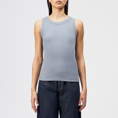 DRYKORN OLINA Tanktop mit Rundhals in reiner Baumwolle blau M