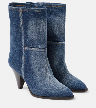 Isabel Marant Ankle Boots Rouxa aus Denim, Damen, EU 35 Blau
