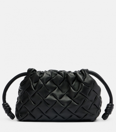 Loewe Clutch Flamenco Mini aus Leder, Damen, Eine Größe Schwarz