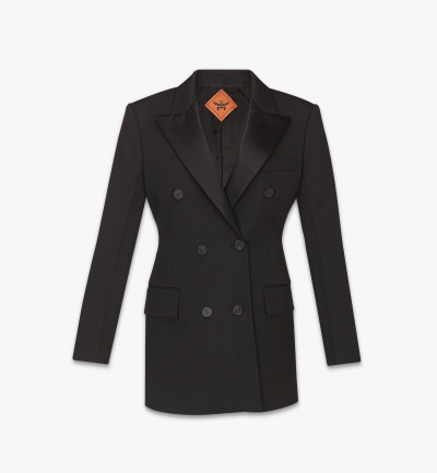 MCM Wolljacke mit breiten Schultern Damen Schwarz