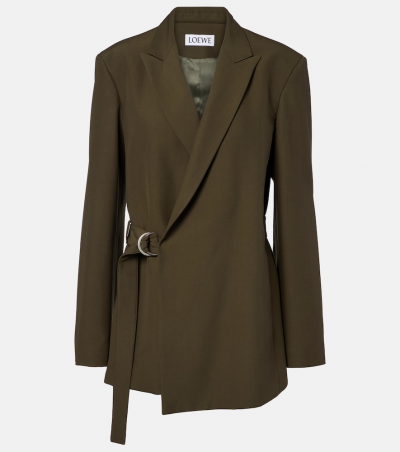 Loewe Blazer aus Wolle, Damen, S Grün