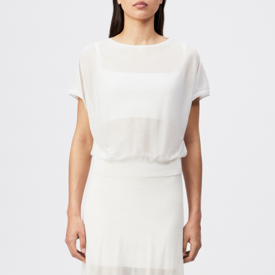 DRYKORN GERLOTTA Oversized T-Shirt mit U-Boot Ausschnitt off_weiß XS