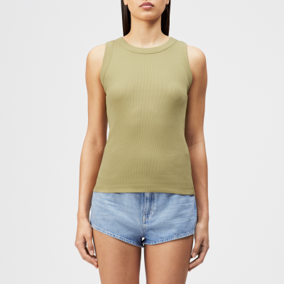 DRYKORN OLINA Tanktop mit Rundhals in reiner Baumwolle braun XS