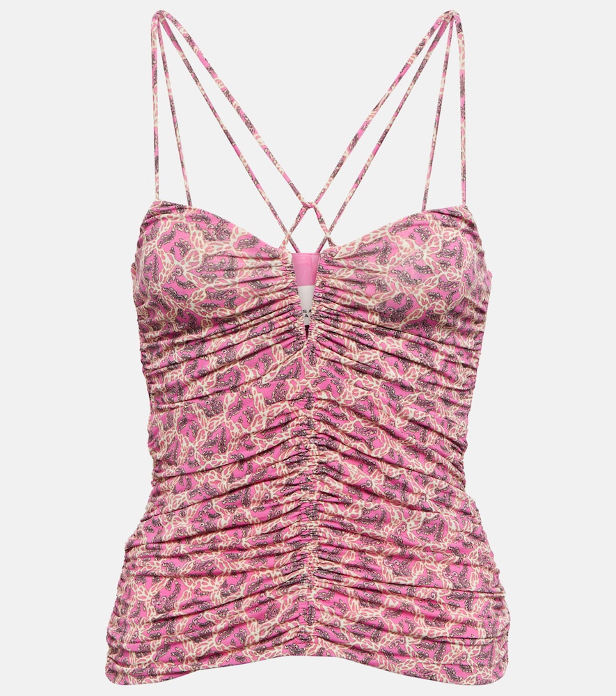 Isabel Marant Bedrucktes Top Leila aus Jersey, Damen, DE 34 Violett