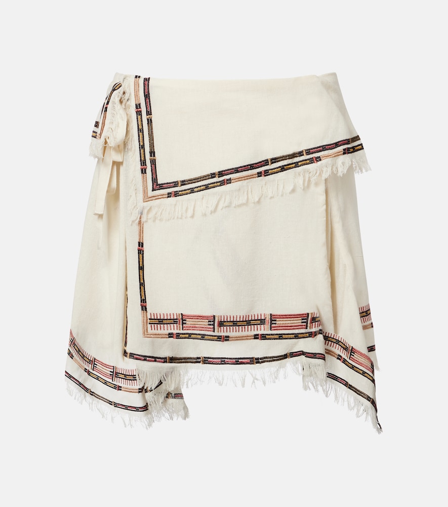 Isabel Marant Bestickter Wickelrock Feriel aus Seide, Damen, DE 34 Beige