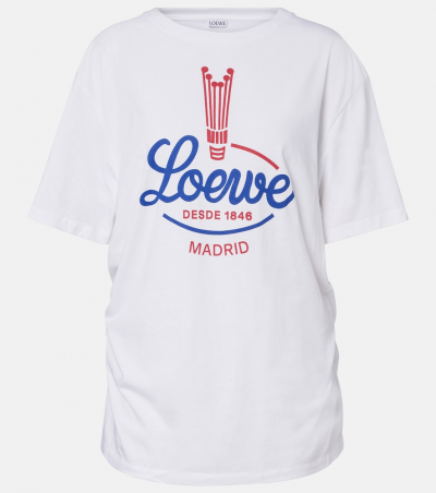 Loewe T-Shirt aus Jersey, Damen, XS Weiß