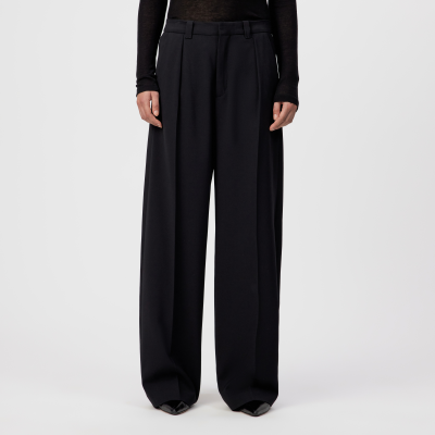 DRYKORN ADUCT Tailored Pants mit geradem Bein in Gabardine schwarz 24x32