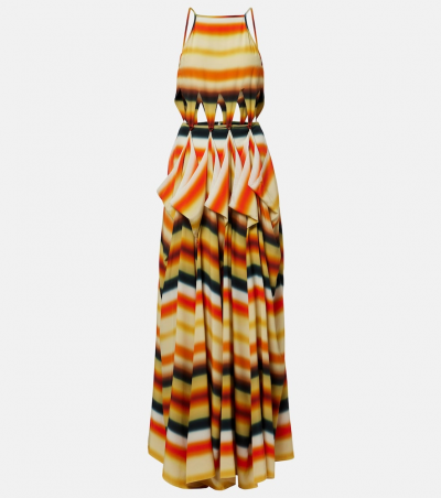 Loewe Paula's Ibiza Maxikleid aus Seide, Damen, XL Multicolor