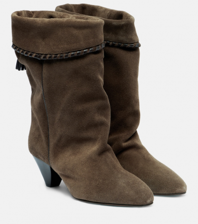 Isabel Marant Stiefel Dalby 55 aus Veloursleder, Damen, EU 38 Braun
