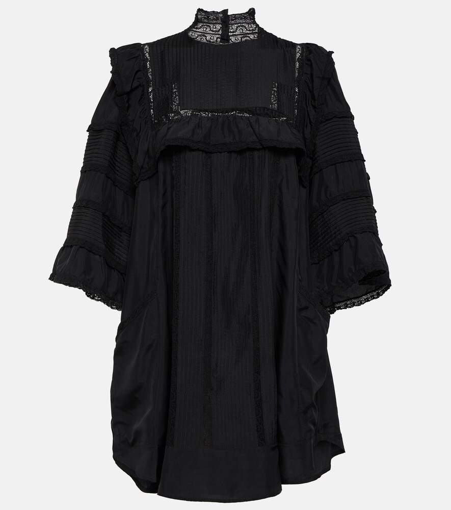 Isabel Marant Minikleid Zakae aus Seide, Damen, DE 32 Schwarz