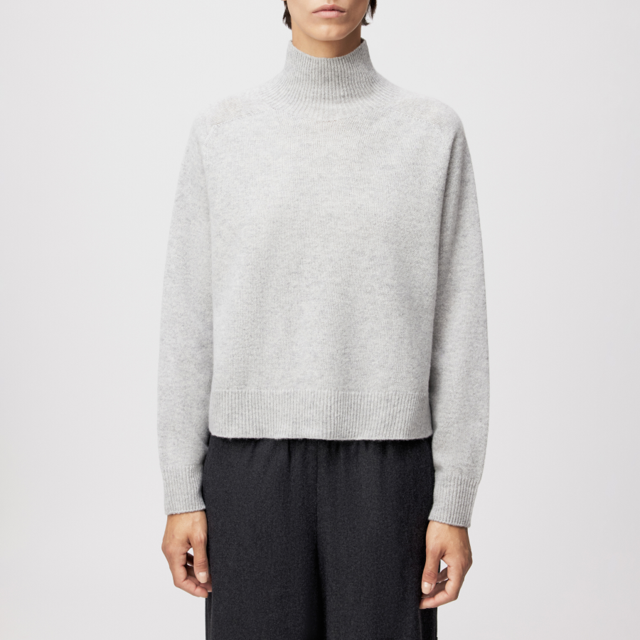 DRYKORN LYZIMA Rollkragenpullover in Schurwolle grau XS