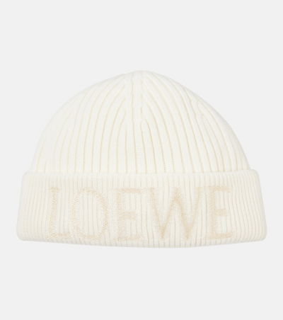 Loewe Mütze aus Wolle, Damen, Einheitsgröße Weiß