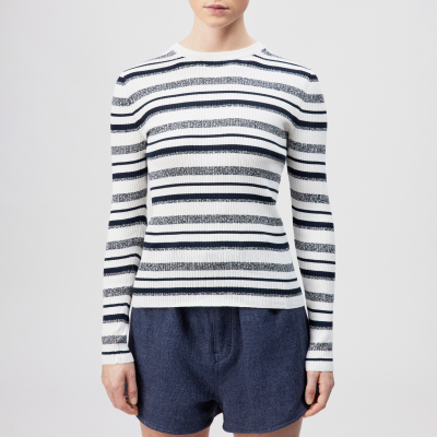 DRYKORN ERMA Langarmshirt in reiner Baumwolle blau XS