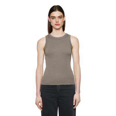 DRYKORN OLINA Tanktop mit Rundhals in reiner Baumwolle grau S