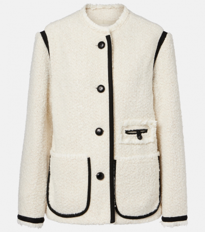 Isabel Marant Jacke Maylin aus Bouclé, Damen, DE 32 Weiß