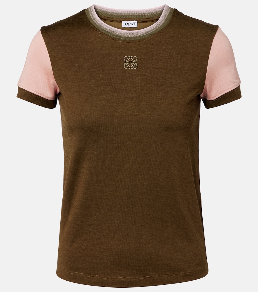 Loewe T-Shirt aus Jersey, Damen, XS Grün
