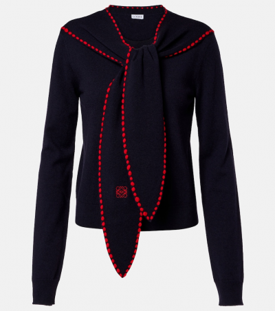 Loewe Pullover aus Wolle, Damen, XS Blau