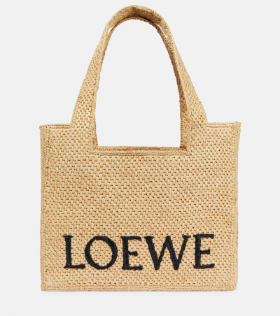 Loewe Paula's Ibiza Tote Bag Medium aus Raffiabast, Damen, Eine Größe Beige