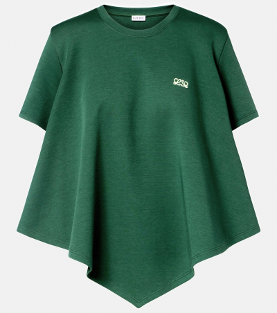 Loewe Top aus einem Baumwollgemisch, Damen, XS Grün