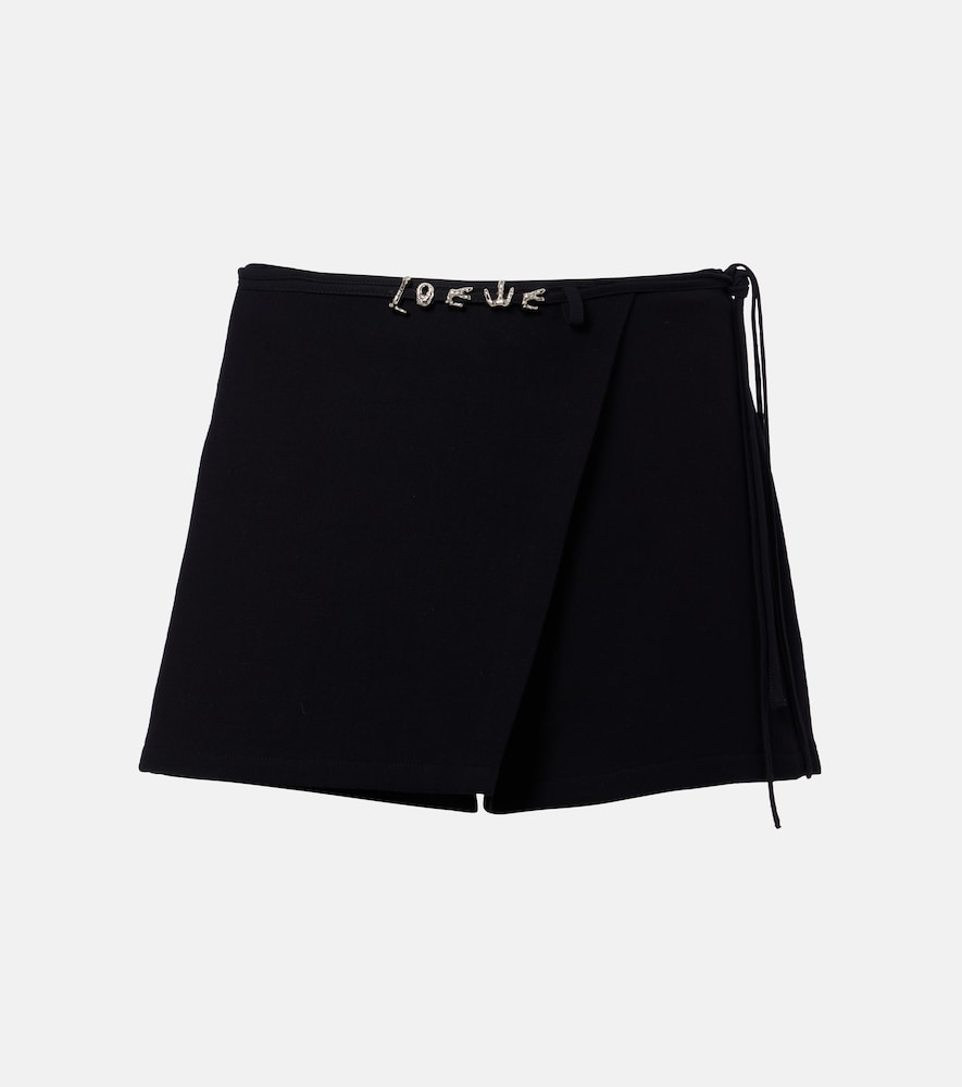 Loewe Paula's Ibiza Skort aus Crêpe, Damen, XXS Schwarz