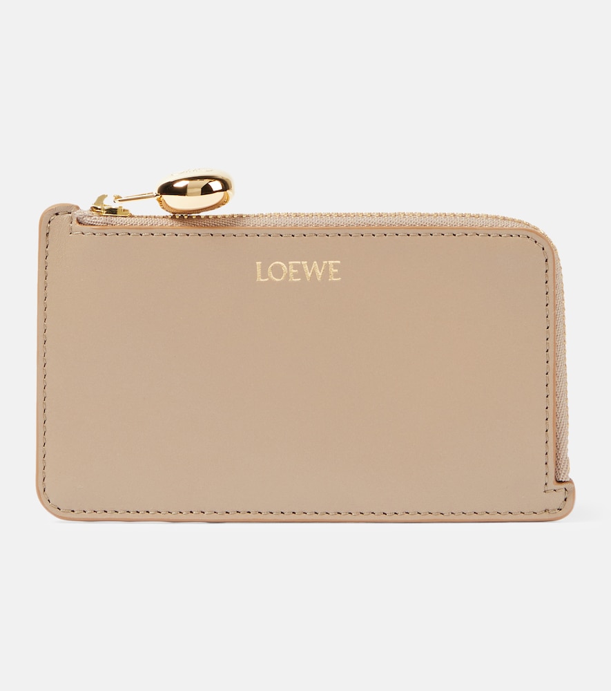 Loewe Kartenetui aus Leder, Damen, Eine Größe Beige