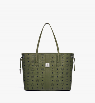 MCM Liz Shopper in Visetos Damen KHAKI MOSS