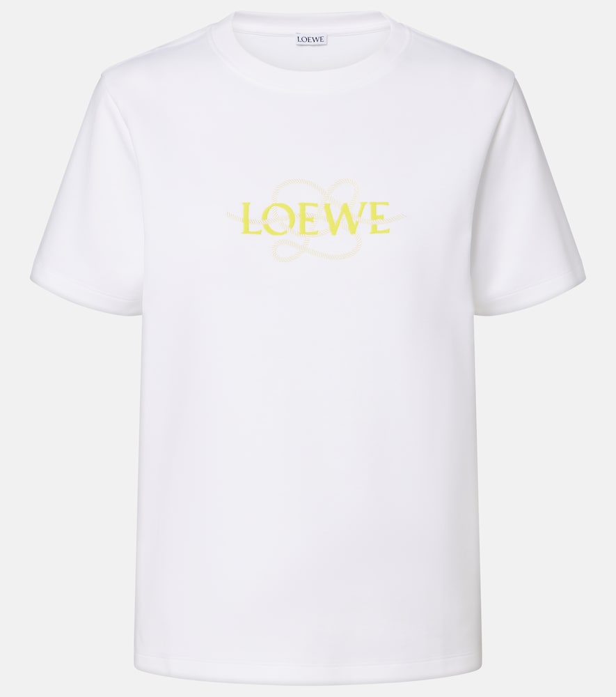Loewe T-Shirt aus Jersey, Damen, XS Weiß