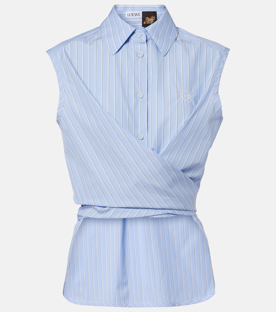 Loewe Paula's Ibiza Hemd aus Baumwollpopeline, Damen, M Blau