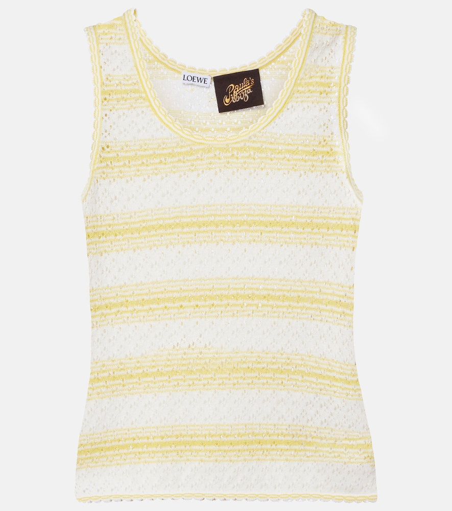 Loewe Paula's Ibiza Top aus Strick, Damen, M Gelb
