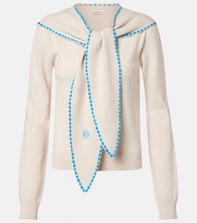 Loewe Pullover aus Wolle, Damen, XS Beige