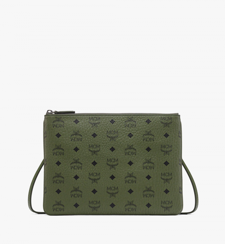 MCM Pouch zum Umhängen in Visetos Original Damen KHAKI MOSS