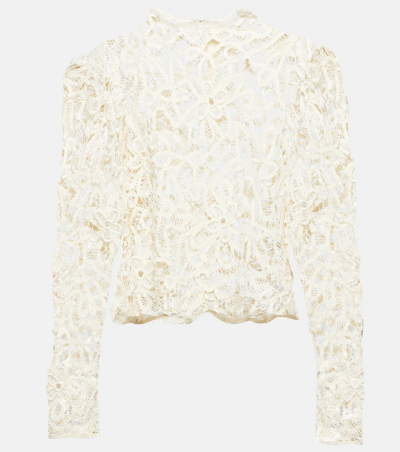Isabel Marant Top Neline aus Spitze, Damen, DE 32 Weiß