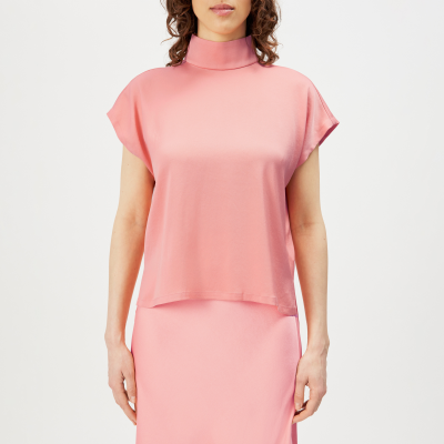DRYKORN ALARIA-1 Shirt-Bluse mit Stehkragen in Satin orange 1