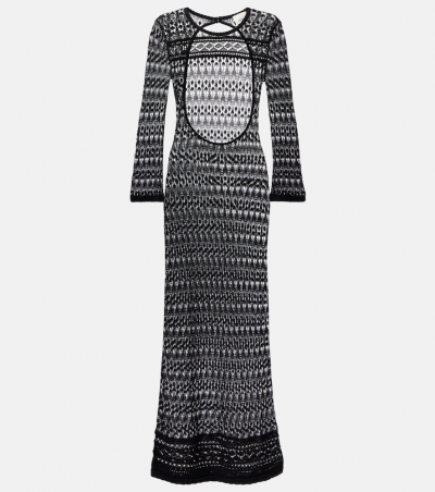 Isabel Marant Maxikleid Paloma aus Häkelstrick, Damen, DE 32 Schwarz
