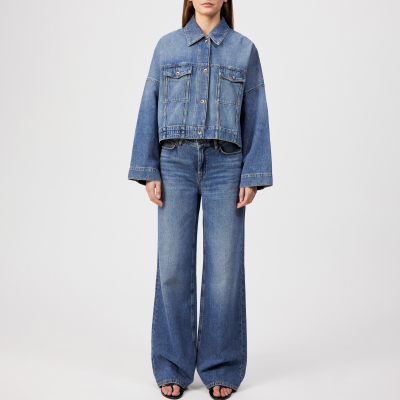 DRYKORN HOLBROOKS Oversized Jeansjacke in reiner Baumwolle blau 2