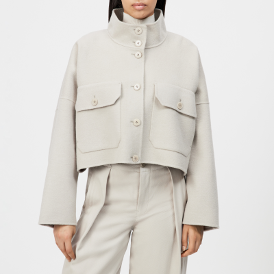DRYKORN ARKLOW Kurzjacke mit Stehkragen in Doubleface beige 1