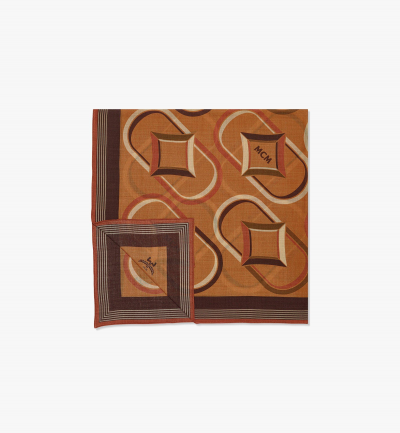 MCM Wollschal mit Rautenmonogramm Damen COGNAC