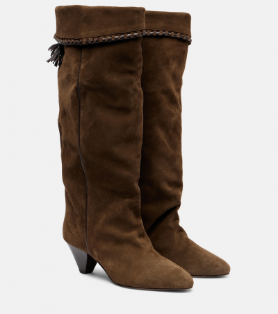 Isabel Marant Stiefel Elita aus Veloursleder, Damen, EU 37 Braun