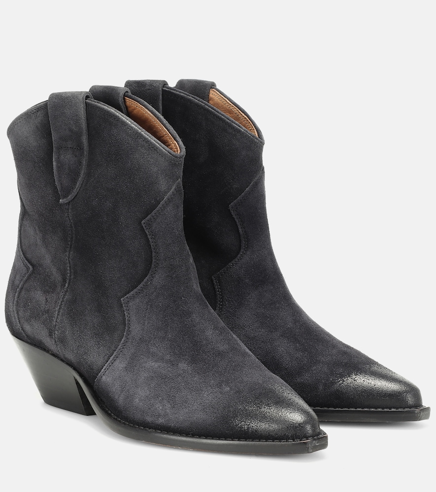 Isabel Marant Ankle Boots Dewina aus Veloursleder, Damen, EU 37 Schwarz