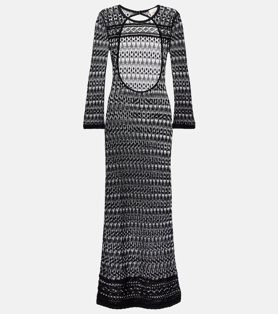 Isabel Marant Maxikleid Paloma aus Häkelstrick, Damen, DE 32 Schwarz