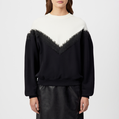 DRYKORN JANEA-P1 Oversized Sweatshirt in reiner Baumwolle schwarz XS