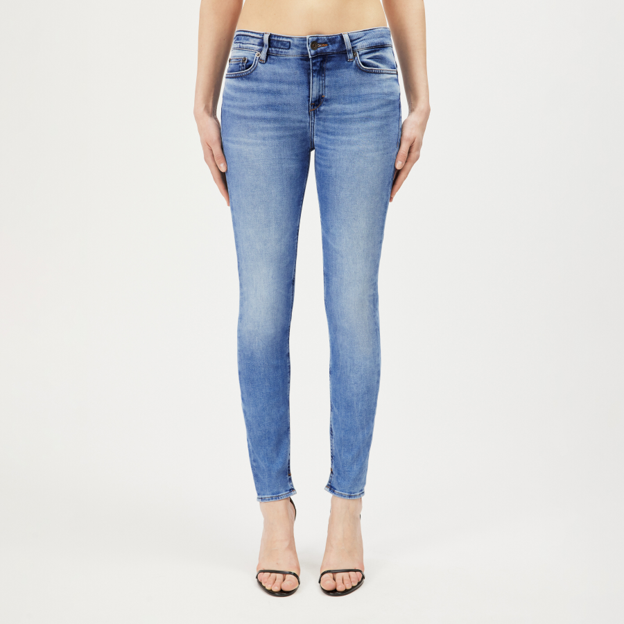 DRYKORN NEED Low-Waist Skinny Jeans in Baumwoll-Lyocell-Mix blau 25x32