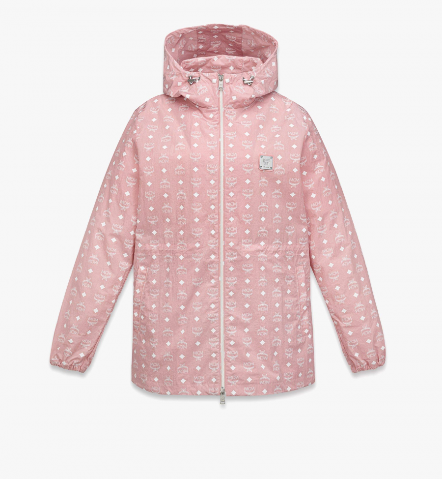 MCM Kapuzen-Windjacke aus ECONYL mit Monogramm-Print Damen SOFT PINK