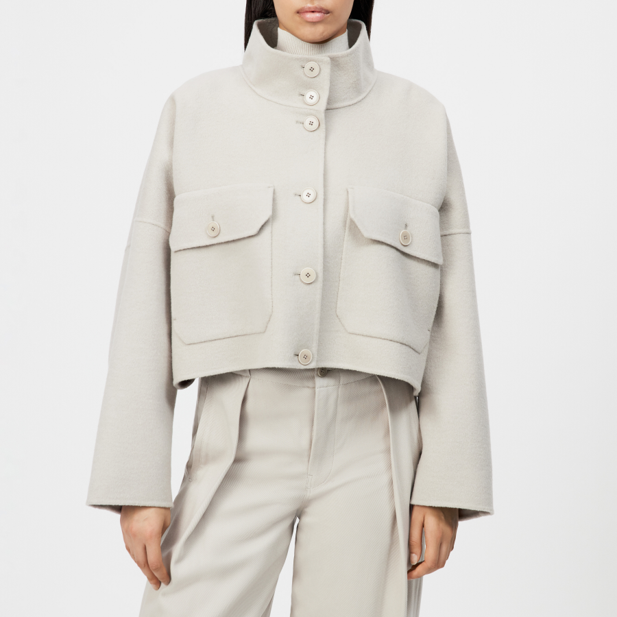DRYKORN ARKLOW Kurzjacke mit Stehkragen in Doubleface beige 1