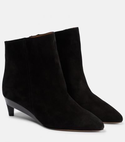 Isabel Marant Ankle Boots Deyan aus Veloursleder, Damen, EU 36 Schwarz