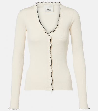 Isabel Marant Cardigan Izae aus Seide und Baumwolle, Damen, DE 32 Weiß