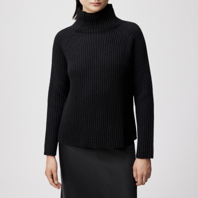 DRYKORN ARWEN Rollkragenpullover in Woll-Alpakamix schwarz XS